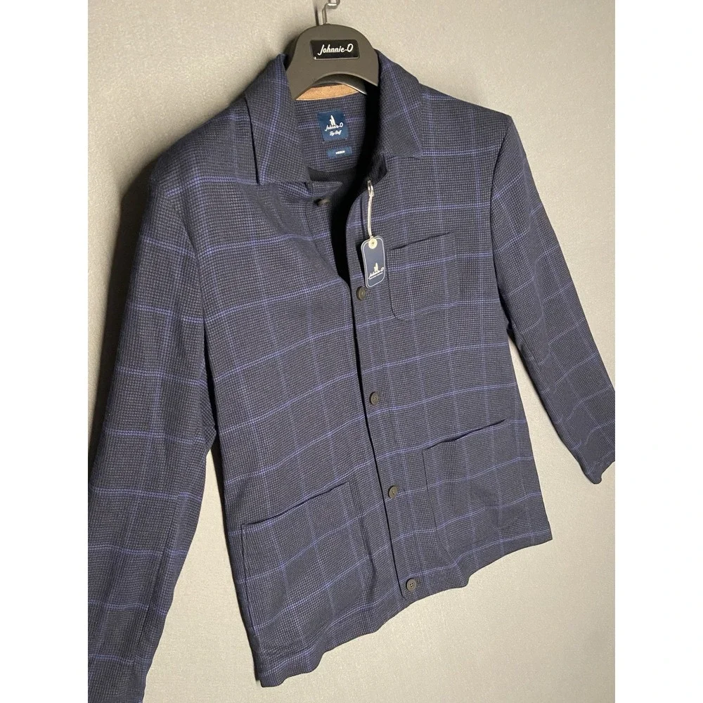 Johnnie-O Top Shelf Designer Men's Navy Plaid Blazer Size M